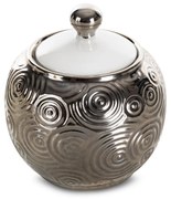 DEKORAČNÁ NÁDOBA 10X10X11 CM STRIEBORNÁ