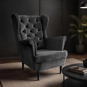 KRESLO UŠIAK BRUNO 2 CHESTERFIELD ROYAL VELVET 214