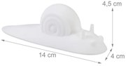Zarážka na dvere slimák, sada 4 kusy, biela RD0163