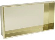 Mexen X-Wall-NR, polička na zapustenie pod obklad bez goliera 60 x 30 cm, zlatá lesklá, 1951603010