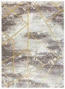 Dywany Łuszczów, Kusový koberec Core 1818 Geometric ivory/gold, 160x220, šedá, chodba / predsieň