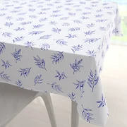 Biante Teflónový štvorcový obrus TF-114 Modré olivové vetvičky na bielom 40x40 cm