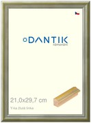 DANTIK rám na obraz 21x29,7 | Y-ka žlutá linka (Sklo Čiré)