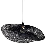 Zambelis 19108 - Luster na lanku 1xE27/40W/230V bambus/čierna