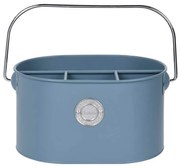 Kovová nádoba na príbor Oscar, 28x18x13 cm, modrá