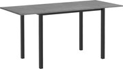 HOMCOM Rozťahovací Jedálenský Stôl, Kuchynský Stôl pre 6 Osôb, Stôl do Obývačky, Kuchyne, Oceľ, Tmavošedý, 110-160 x 70 x 76 cm | Aosom