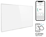 Klarstein Wonderwall 960 Smart, infračervený ohrievač, 80 x 120 cm, 960 W, týždenný časovač, IP24, biely