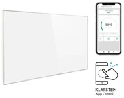 Klarstein Wonderwall 960 Smart, infračervený ohrievač, 80 x 120 cm, 960 W, týždenný časovač, IP24, biely