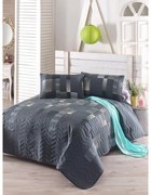 Prešívaný pléd na dvojlôžko s obliečkami na vankúše Tracy, 200 × 220 cm