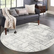 Dekorstudio Vintage okrúhly koberec ANTIK 245 sivý Priemer koberca: 160cm