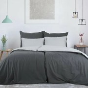 B.E.S. Petrovice Bavlnené obliečky Double face antracit/sivá