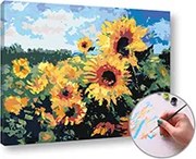 Maľovanie podľa čísel SLNEČNICE NA LÚKE – nízka náročnosť