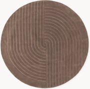 Okrúhly ručne tuftovaný vlnený koberec Mason