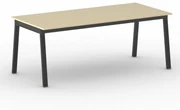 Kancelársky pracovný stôl PRIMO BASIC, čierna podnož, 2000 x 900 mm, breza
