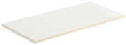 Polica THEO, 1000x450/470 mm, brezové hrany, biela