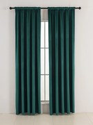 Zamatové zatemňovacie závesy Cesar petrolejové - 140 x 280 cm (2ks) - riasiaca stuha