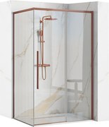 Rea, Sprchovací kút REA SOLAR - Copper Brush 100x80, KPL-96016
