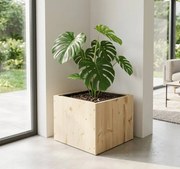 AMADEA Drevený obal s kvetináčom, 33x33x24cm Český výrobok
