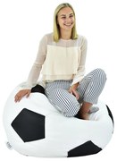 Sedací vak futbalová lopta bielo-čierna EMI