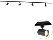 Moderný koľajnicový systém so 4 bodovými svetlami čierny 1-fázový - Iconic Yade