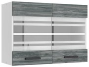 Kuchynská skrinka Belini Premium Full Version horná 80 cm šedý antracit Glamour Wood