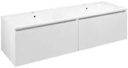 Sapho Sapho, LOREA skrinka s dvojumývadlom 141x46x51,5cm (70+70cm), biela matná, LE070-3131-01