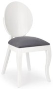 Jedálenská stolička Verdi, biela / sivá