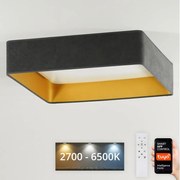 Brilagi-LED Stmievateľné svietidlo VELVET SQUARE LED/36W/230V Wi-Fi Tuya+DO šedá