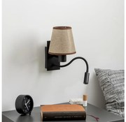 Brilagi - LED Nástenná lampa NUBILA 1xE27/25W/230V + LED/3W čierna/hnedá