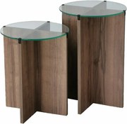 Súprava odkladacích stolíkov Lily Walnut, 2 ks
