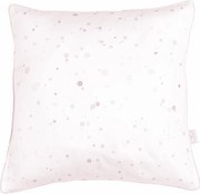 Saténovo bavlnený vankúš púdrovo ružové škvrny 40x40cm