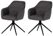 Sada jedálenských stoličiek s vratným mechanizmomHC-536 GREY2, 2 ks