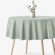 Goldea okrúhly obrus 100% bavlnené plátno - šalviovo zelený Ø 100 cm