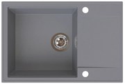 Sink Quality Sink55, kuchynský granitový drez 680x460x215 mm, šedá, SKQ-SINK.D.1KDO