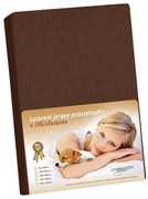 Bellatex Jersey prestieradlo s elastanom hnedá, 100 x 200 cm