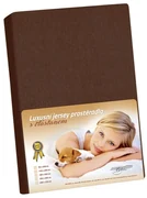 Bellatex Jersey prestieradlo s elastanom hnedá, 100 x 200 cm