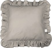 Vankúš s volánikmi tmavo šedá 45cm