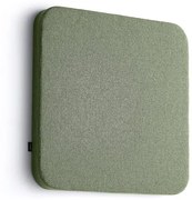 Akustický panel POLY, s oblými rohami, 600x600x56 mm, nástenný, zelená