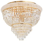 Ideal Lux - Krištáľové stropné svietidlo DUBAI 6xE14/28W/230V pr. 52 cm zlatá