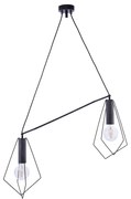 Jupiter 1645 - Luster na lanku KAIR 2xE27/60W/230V čierna/grafit