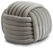 Velúrová taburetka Magma, sivá