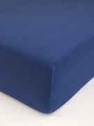 Jersey prostěradlo s elastanem 220 × 200 cm – tmavě modré