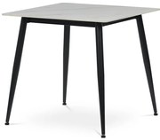 Autronic BONTEC Jídelní stôl 80x80cm, keramika, mramor, HT-398M GREY Farba: Biela