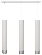 LED Luster na lanku TUBA 3xGU10/4,8W/230V biela/lesklý chróm
