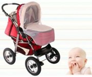 Baby Nellys Uni moskytiera na kočík, bílá