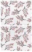 Vianočné látkové prestieranie v súprave 2 ks 45x35 cm Rowan Berries - Butter Kings