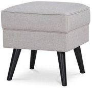 Taburet, krémová látka, nohy buk