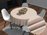 Biante Okrúhly obrus/imitácia brúsenej kože Alcantara ALC-009 Béžový Ø 50 cm