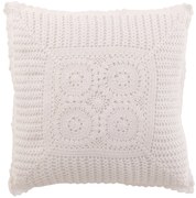 Biely bavlnený vankúš s čipkou Lace white - 43*10*43cm