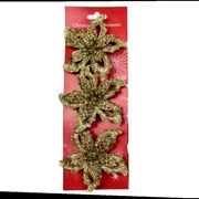 Vianočná ruža 9 cm 3 ks mix 41804